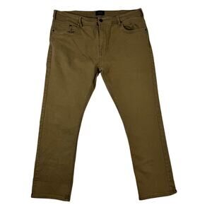 Jachs NY Men's 40X30 Tan Straight Fit Stretch Leg Pants 5 Pocket Cotton Blend